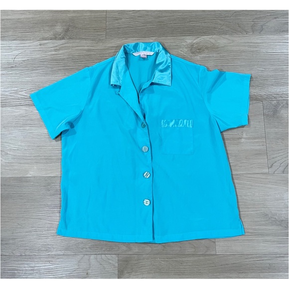 Victoria's Secret Turquoise Satin Pajama Set - Picture 3 of 8